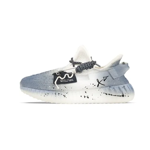 Adidas Originals Yeezy Boost 350 V2 Abrasion Resistant Abrasion Resistant Low top Casual Shoes Unisex White Blue