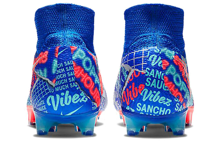 Мужские бутсы Nike Mercurial Superfly 7 13 Elite SE FG (сине-красный) — Синийкрасный — фото 5