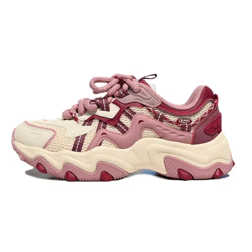 Li Ning Cat Paw Lite 2 Abrasion Resistant Breathable Low top Casual Shoes Women's Beige Pink