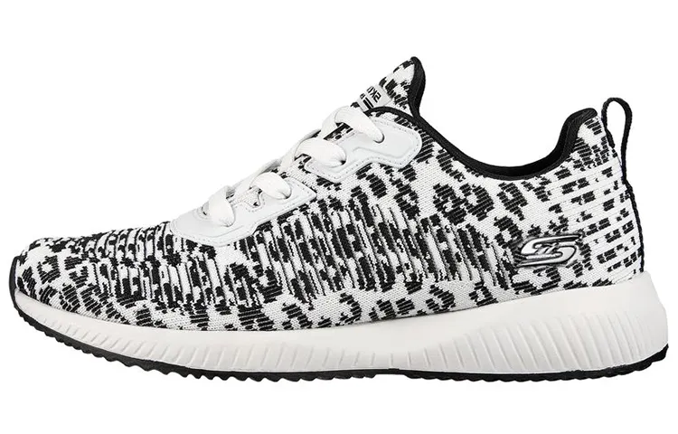 Skechers BOBS SQUAD Fabric Low top Casual Shoes Women's White Black