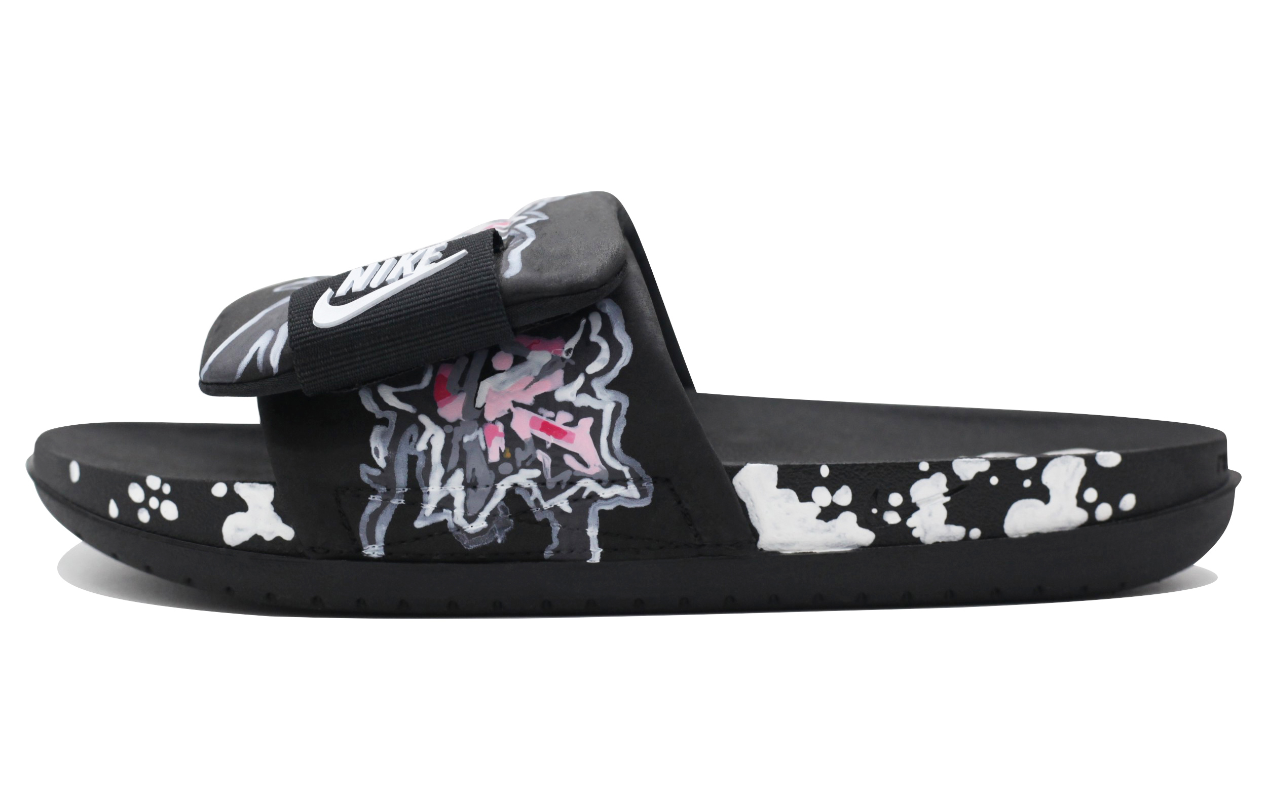 Nike Offcourt Slip Resistant Quick Dry Slide Slippers Unisex Black White
