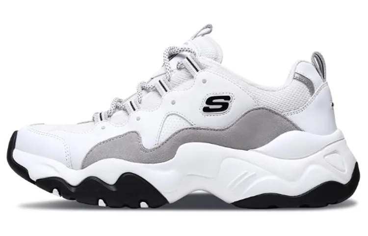 Skechers D Lites 3.0 Low Top Running Shoes White/Gray