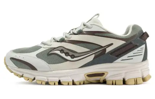 Saucony Cohesion 2K Cushioning Slip Resistant Abrasion Resistant Low top Casual Shoes Unisex Green Gray