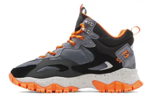 FILA Ray Tracer TR 2 Mid Abrasion Resistant Mid top Casual Shoes Men's Black Orange