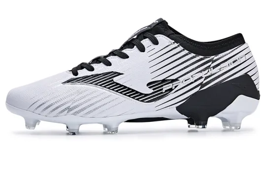 Joma Propulsion FG Firm Ground Firm Ground Slip Resistant Abrasion Resistant Soccer Shoes Men's Black White