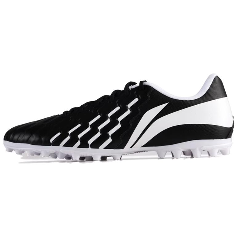 Li Ning Brocade MG Multi Ground Artificial Turf Synthetic Leather Cushioning, Wear Resistant Soccer Shoes Men’s Black