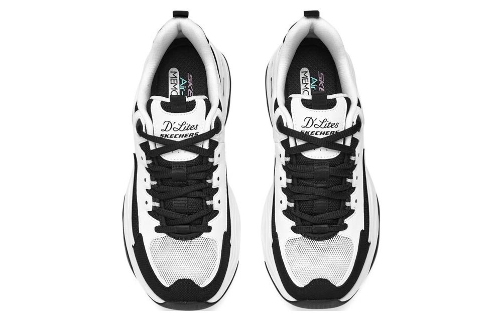 Женские кроссовки Skechers D'LITES 4.0 (бело-черные) — фото 4