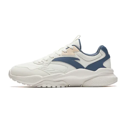 Anta Life Collection Slip Resistant Abrasion Resistant Low top Casual Shoes Men's White Gray Blue