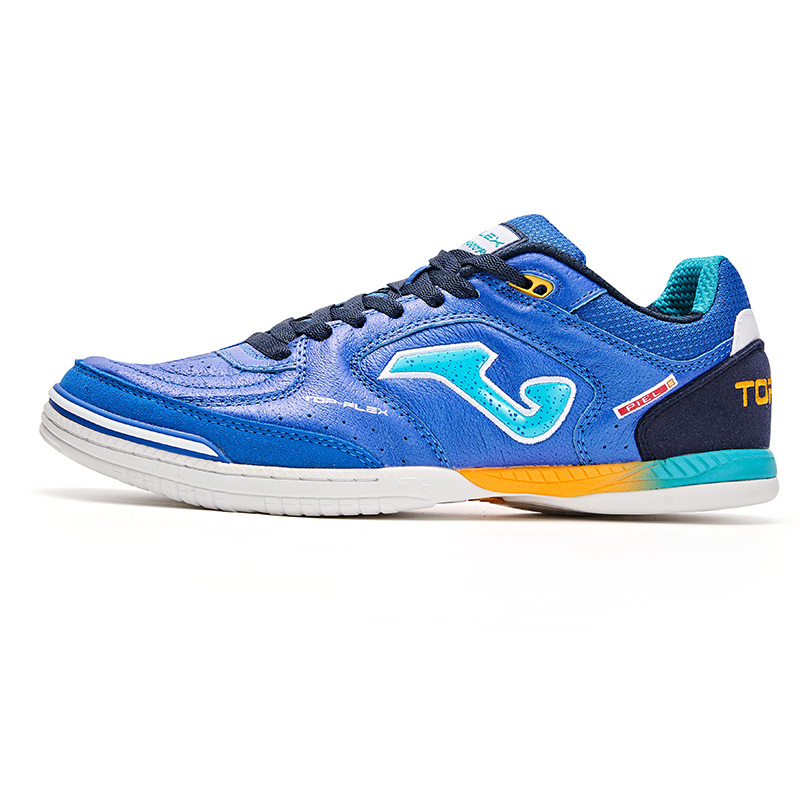 Joma IC/in Indoor Leather Abrasion Resistant Slip Resistant Five A Side Soccer Shoes Men’s Blue Black