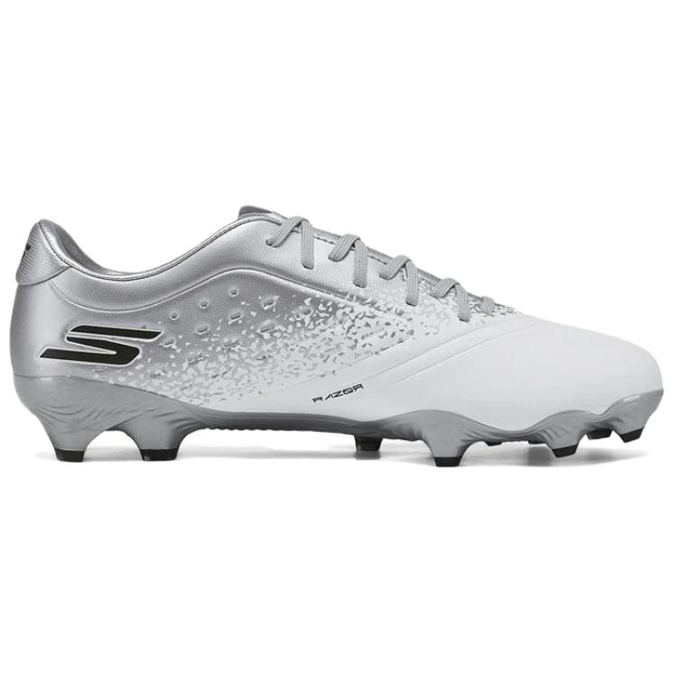 Skechers GO SOCCER MENS Artificial Turf Cushioning, Wear Resistant Soccer Shoes Men’s White Silver