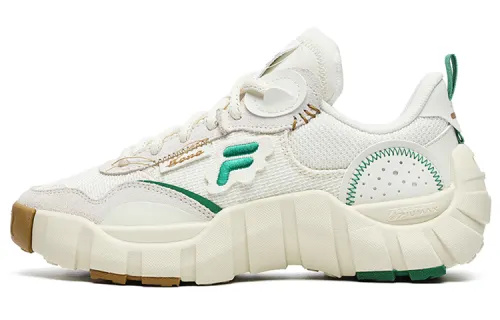 FILA FUSION BONE Textile, Synthetic Leather Low top Casual Shoes Women's White Beige