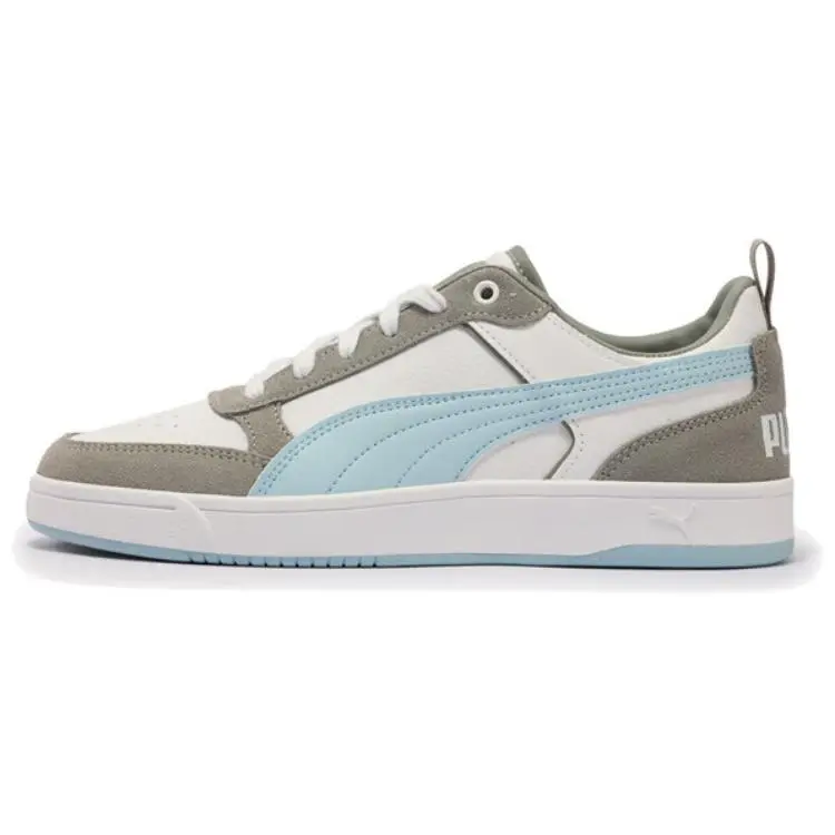 PUMA DRIBBLE Low top Skateboard Shoes Unisex Silver Gray White
