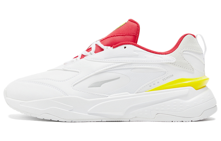 Мужские кроссовки PUMA Ferrari Rs-fast (белый / красный / желтый) — фото 1