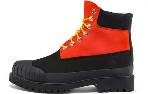 Timberland Premium 6 Inch Waterproof Boot 'Medium Orange Nubuck With Black'