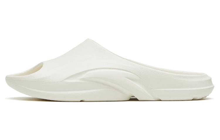 Anta Sheepskin Slip Resistant Abrasion Resistant Slide Slippers Women's White