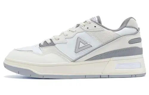 PEAK Taichi 910OG Slip Resistant Abrasion Resistant Low top Sports Casual Shoes Men's White Gray