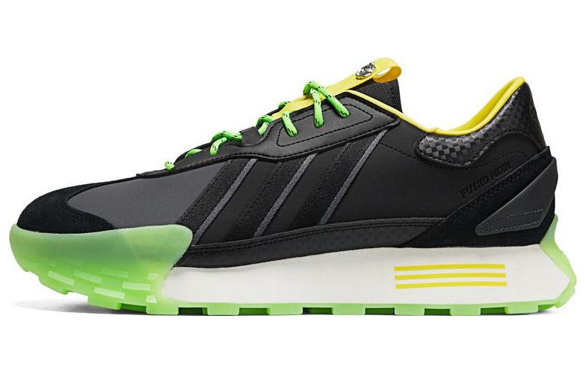 Кеды adidas neo Futro Mixr FM (зелено-черные)