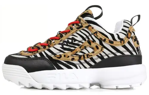 FILA Cross Training Disruptor 2 Low top Animal Running Shoes Black/White Women's