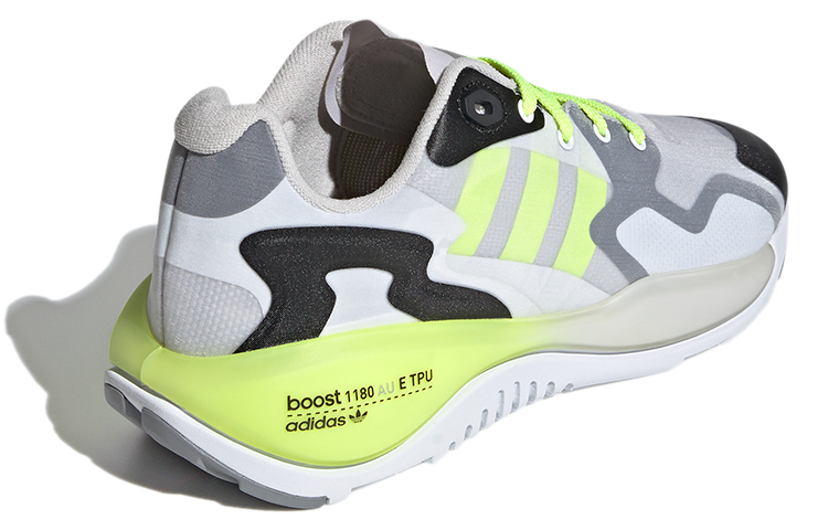 Кеды adidas originals ZX Alkyne (бело-серо-зеленые) — Белый / серый / зелёный — фото 4