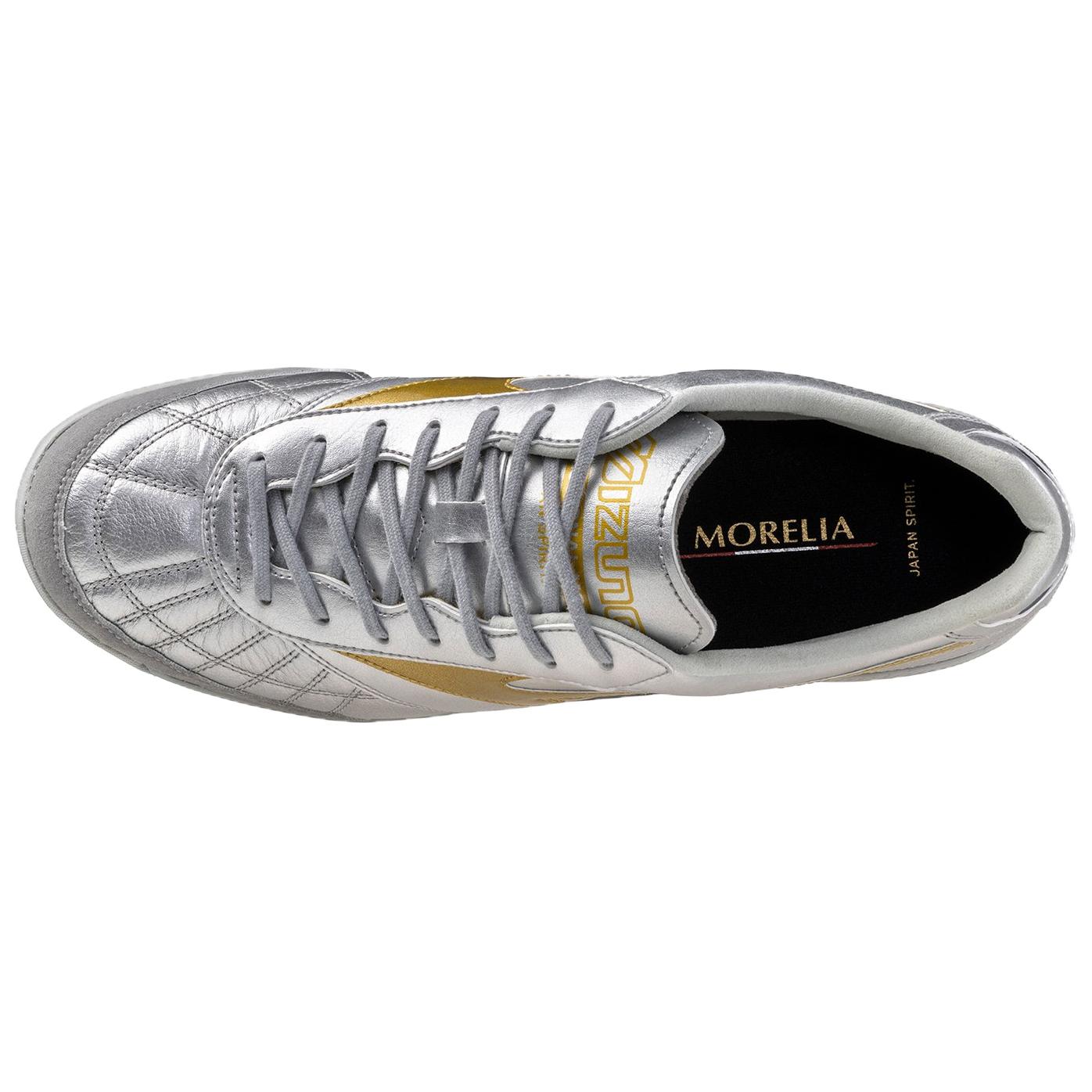 Mizuno MORELIA SALA TF Turf Slip Resistant Abrasion Resistant Soccer Shoes Unisex Silver