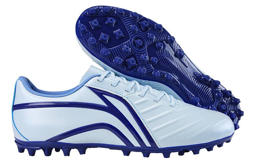 Li Ning AG Artificial Ground Artificial Turf Cushioning Slip Resistant Abrasion Resistant Soccer Shoes Men’s Blue White