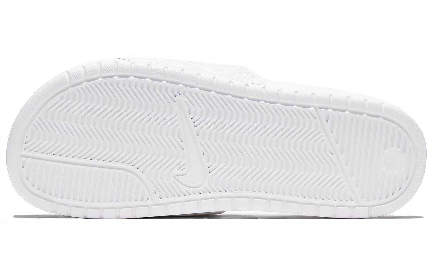 Женские шлепанцы Nike Benassi JDI OG (бело-серебристые) — 白/金属银 — фото 5