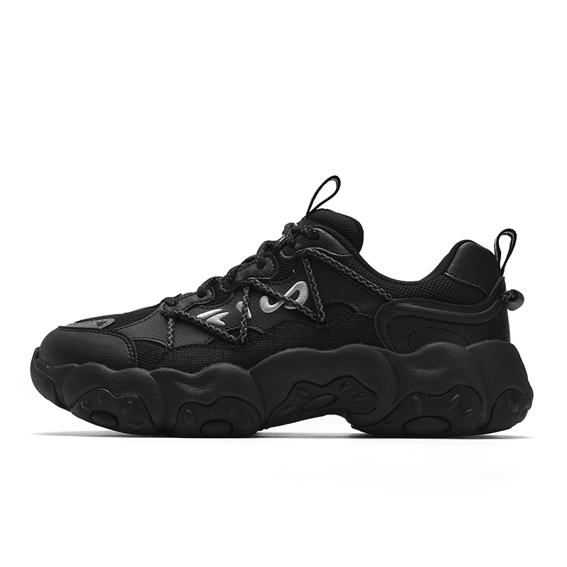 FILA FLUID 6 Cat Paw Shoes Textile, Synthetic Leather Low top Casual Shoes Women's Black