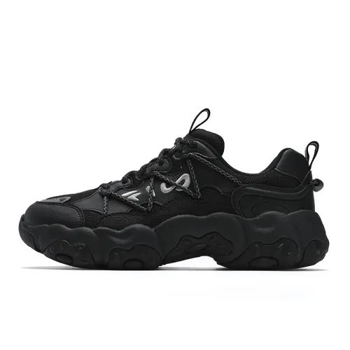 FILA FLUID 6 Cat Paw Shoes Textile, Synthetic Leather Low top Casual Shoes Women's Black