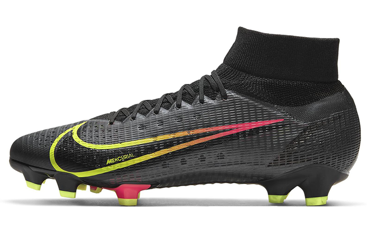 Nike Superfly 8 Mercurial 14 Pro FG hard court football boots black and green