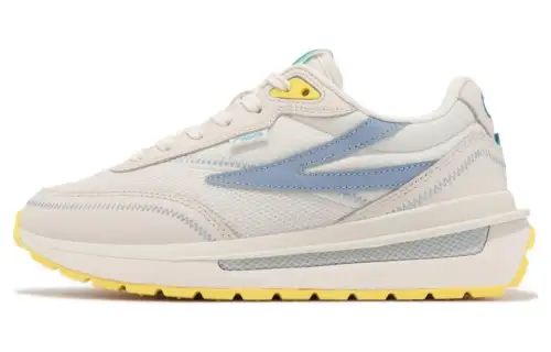 FILA Renno Abrasion Resistant Breathable Low top Casual Shoes Men's White Blue