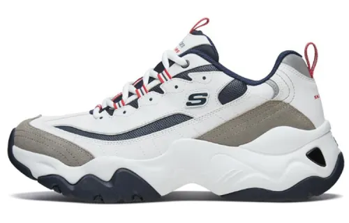 Skechers D'Lites 3.0 Low Top Daddy Shoes White/Grey/Blue