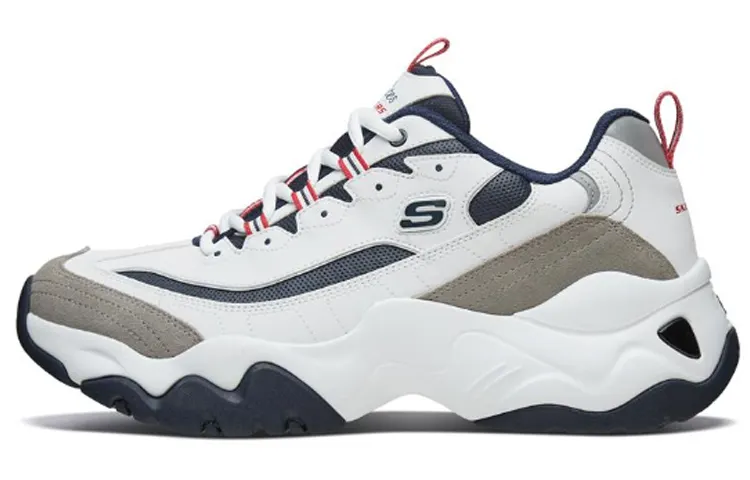 Skechers D'Lites 3.0 Low Top Daddy Shoes White/Grey/Blue