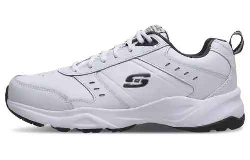 Skechers Haniger Leather Low top Sports Casual Shoes White Black