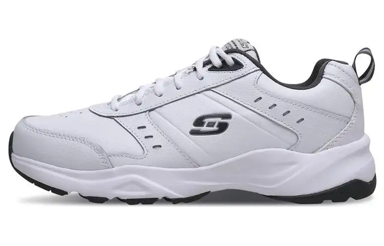 Skechers Haniger Leather Low top Sports Casual Shoes White Black