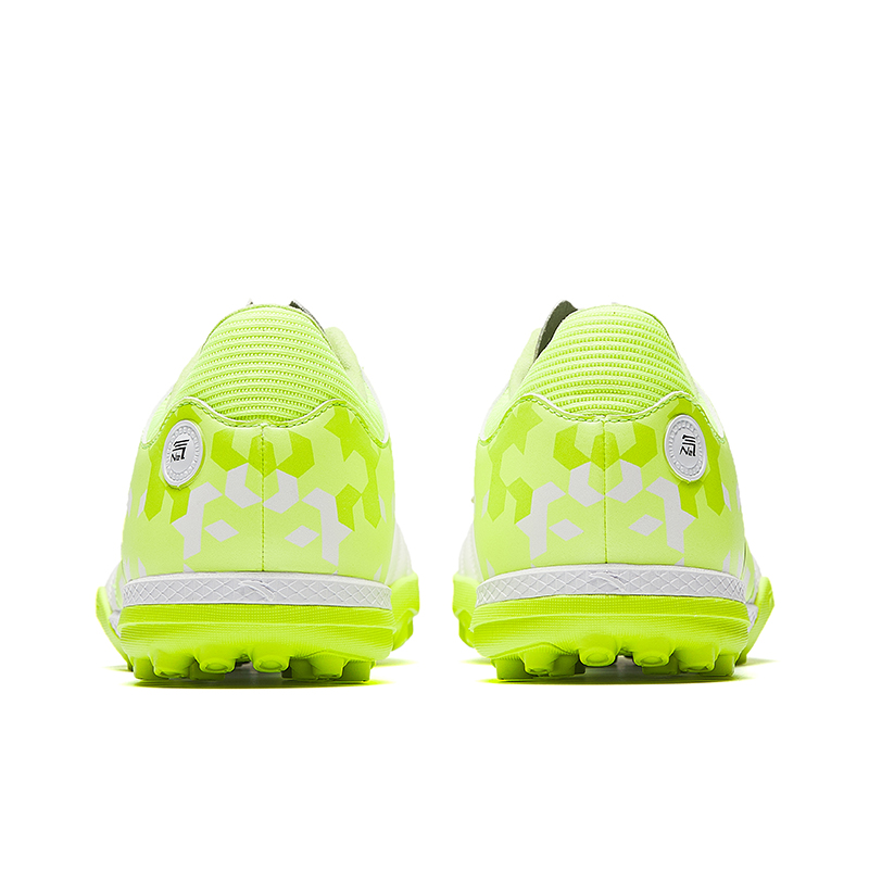 Anta TF Turf Abrasion Resistant Slip Resistant Soccer Shoes Men’s White Green
