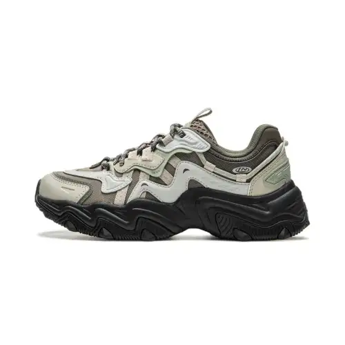 Li Ning Cat Paw Lite 2 Slip Resistant Abrasion Resistant Low top Casual Shoes Women's Brown Gray