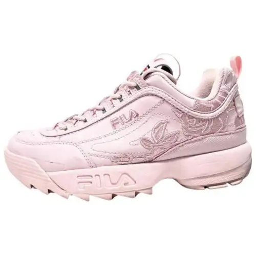 FILA Leather Low top Casual Shoes Women's Light Pink