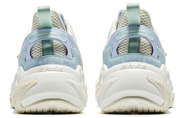 Erke Casual Shoes Women's Low Top Microcrystal White/Illusion Blue