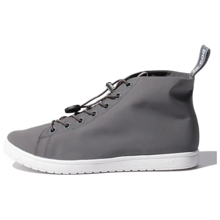 Le Coq Sportif LA ALMA Non Slip And Waterproof Mid top Casual Shoes Unisex Gray