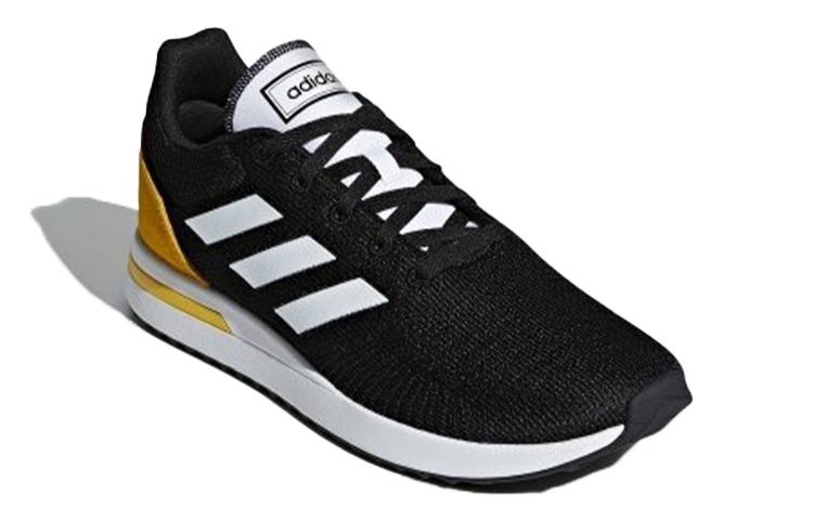Мужские кроссовки adidas neo Run 70S (черно-желтые) — Чёрный / жёлтый — фото 2