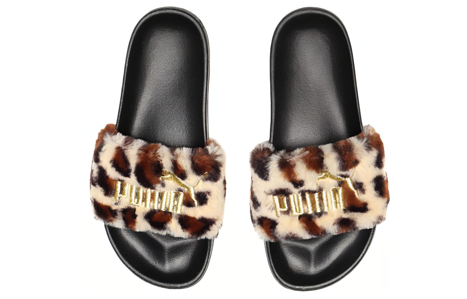 Женские шлепанцы PUMA Leadcat FTR Leo (леопардовые) — 豹纹 — фото 3