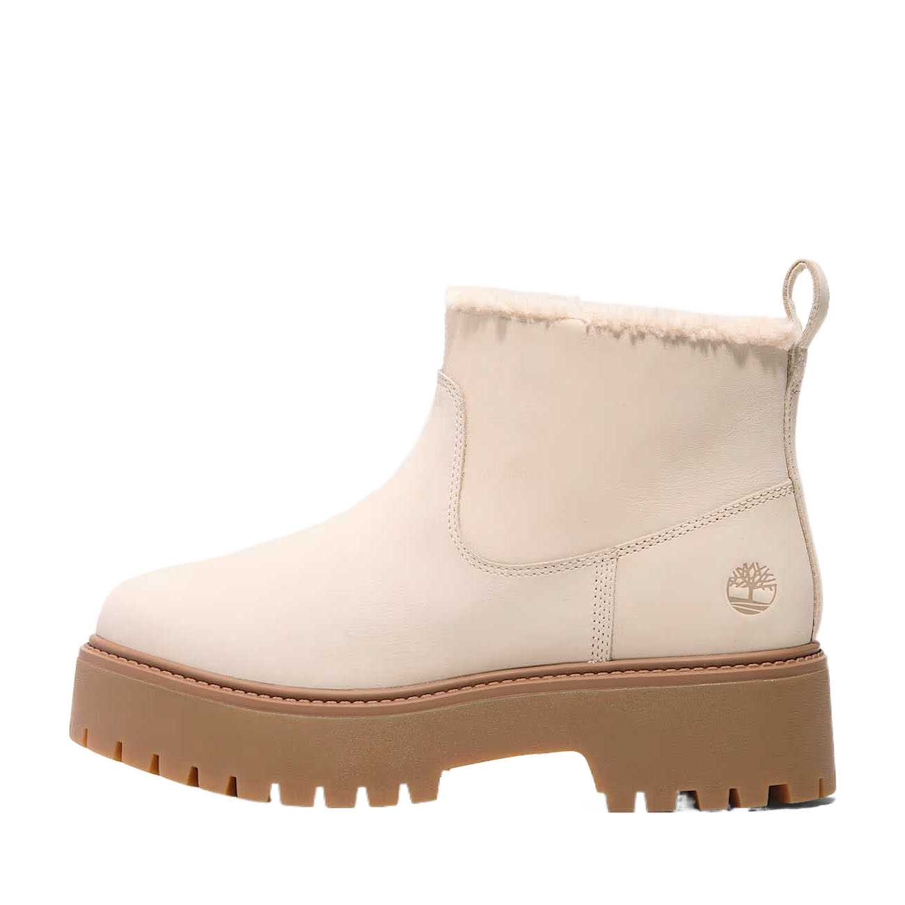 Timberland Stone Street Leather Crew Combat Boots Women's Pink