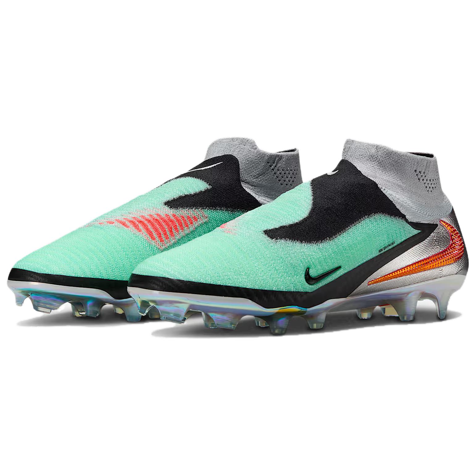Nike Abrasion Resistant Soccer Shoes Unisex Black Green