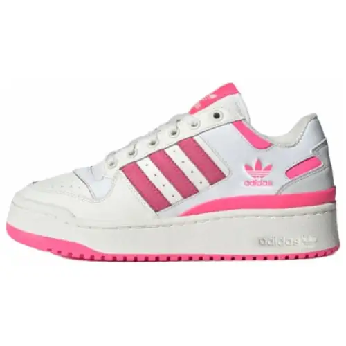 Adidas Originals FORUM BOLD STRIPES Mid top Casual Shoes Women's White Pink