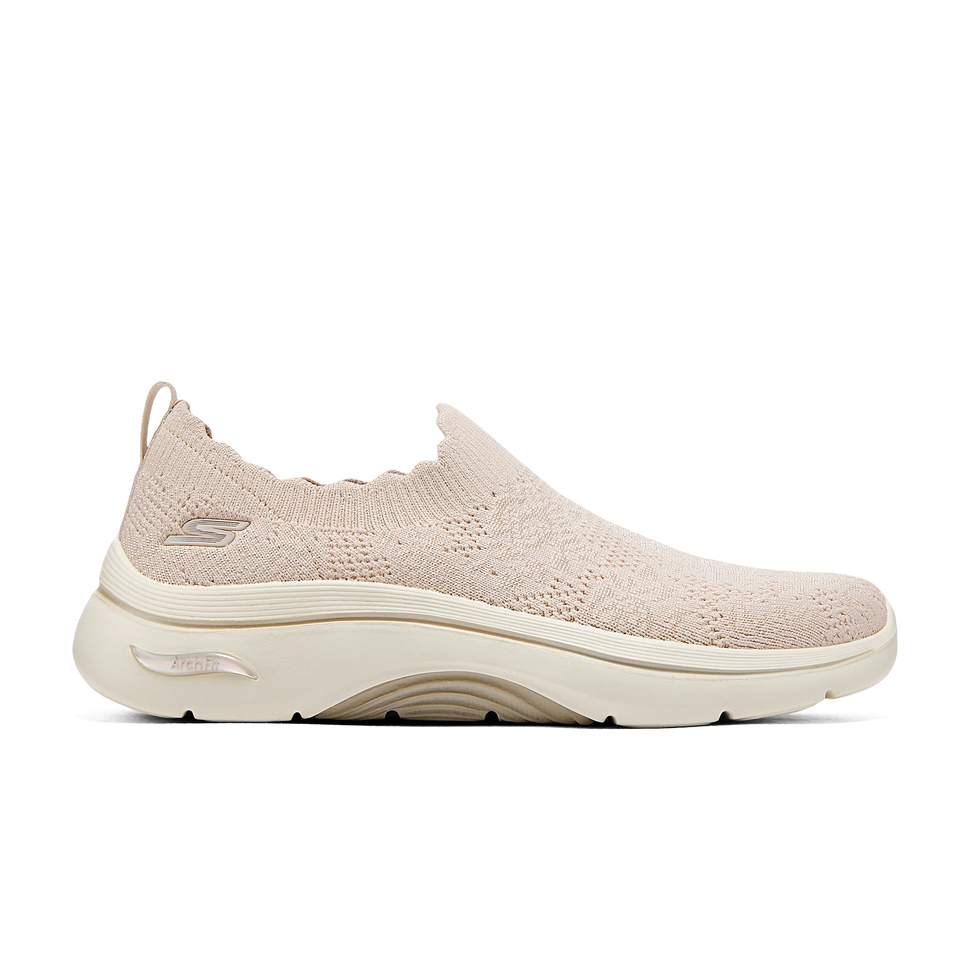 Skechers GO Walk Arch Fit 2.0 Comfortable Cushioning Low top Casual Shoes Women’s Beige Pink