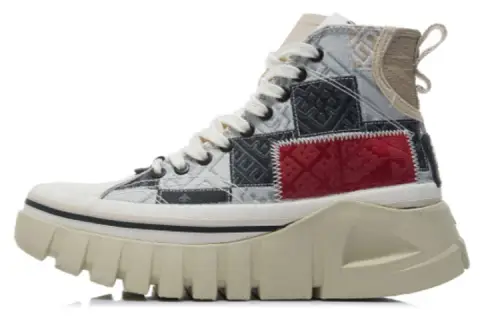 Li Ning High top Skateboard Shoes Women's Black Gray