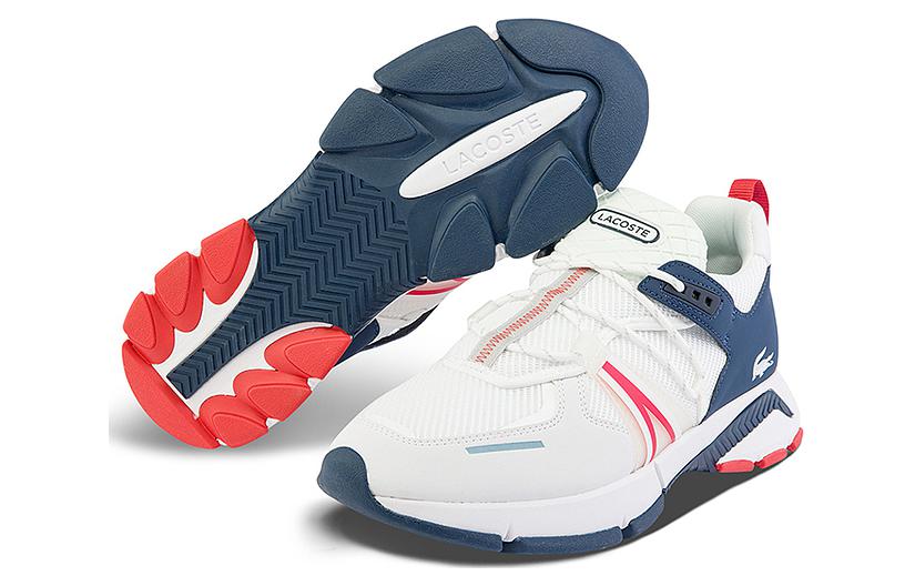 LACOSTE Low top Casual Shoes Men's White Blue