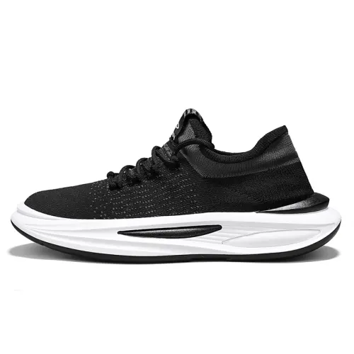 DEERWAY Breathable Lightweight Height Increasing Rebound Low top Knitted Fabric Casual Shoes Men's
