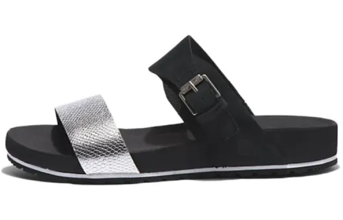 Timberland Malibu Waves Slide Slippers Women's Black/Silver