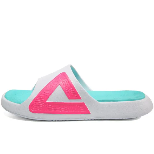 PEAK Statistic Sandals Slip Resistant Abrasion Resistant Slide Slippers Women's White Green Red